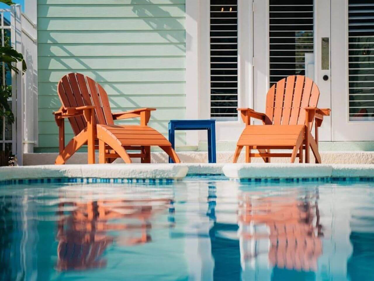 piscina privada de una casa vacacional de 4 habitaciones en orlando