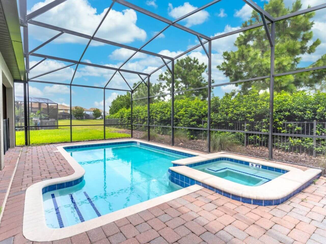 piscina privada de casa vacacional de 7 habitaciones en orlando