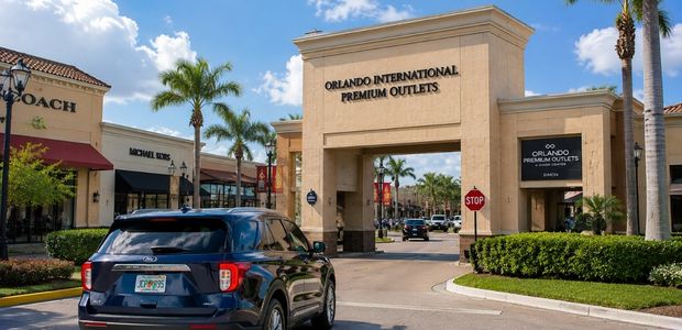 Estacionamiento de Orlando International Premium Outlets en Orlando