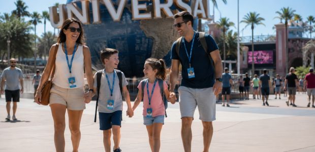 Familia disfrutando de sus vacaciones en Estados Unidos con asistencia al viajero recomendada por ComprandoViajes.