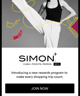 App de Simon+ para descuentos adicionales en Orlando International Premium Outlets.